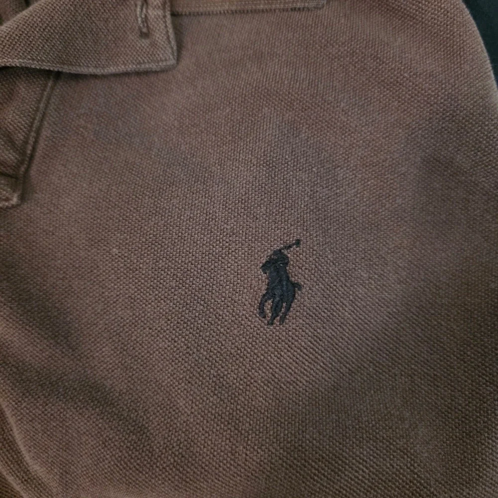 Polo Ralph Lauren Polo Shirt Mens M Brown Custom Fit Short Sleeve Cotton Pique
